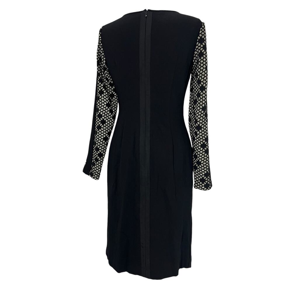 VINCE CAMUTO Long Sleeve Diamond Pattern Midi Dress SZ 10 - Picture 2 of 11